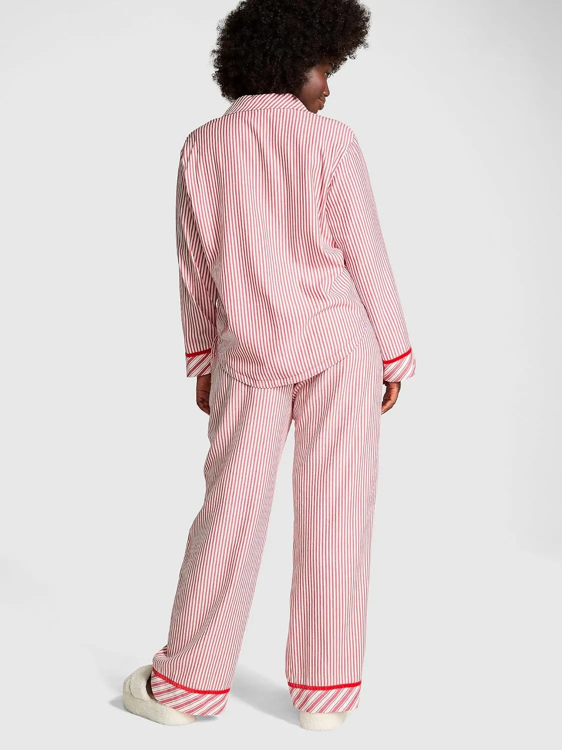Victoria's Secret PINK Flannel Pajama Set, Long Sleeve Button Down Shirt & Pants, Sleepwear for Women (XS-XXL)
