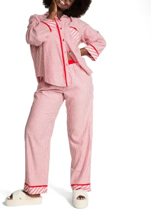 Victoria's Secret PINK Flannel Pajama Set, Long Sleeve Button Down Shirt & Pants, Sleepwear for Women (XS-XXL)