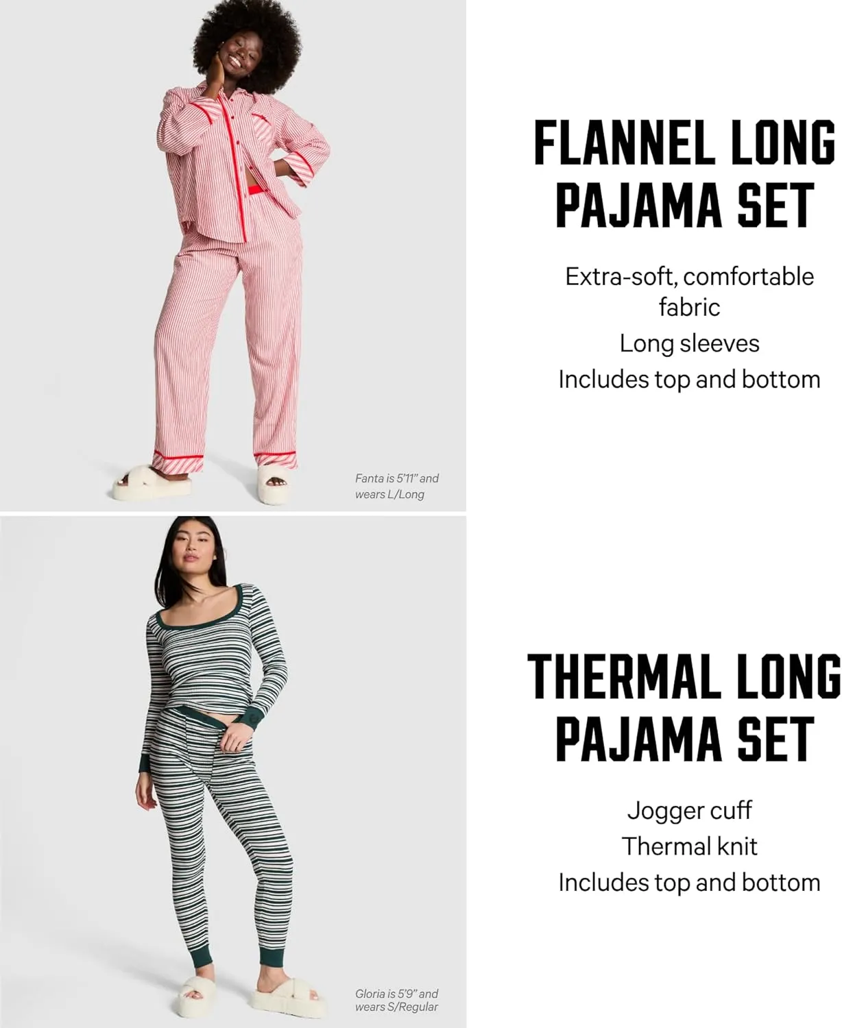 Victoria's Secret PINK Flannel Pajama Set, Long Sleeve Button Down Shirt & Pants, Sleepwear for Women (XS-XXL)