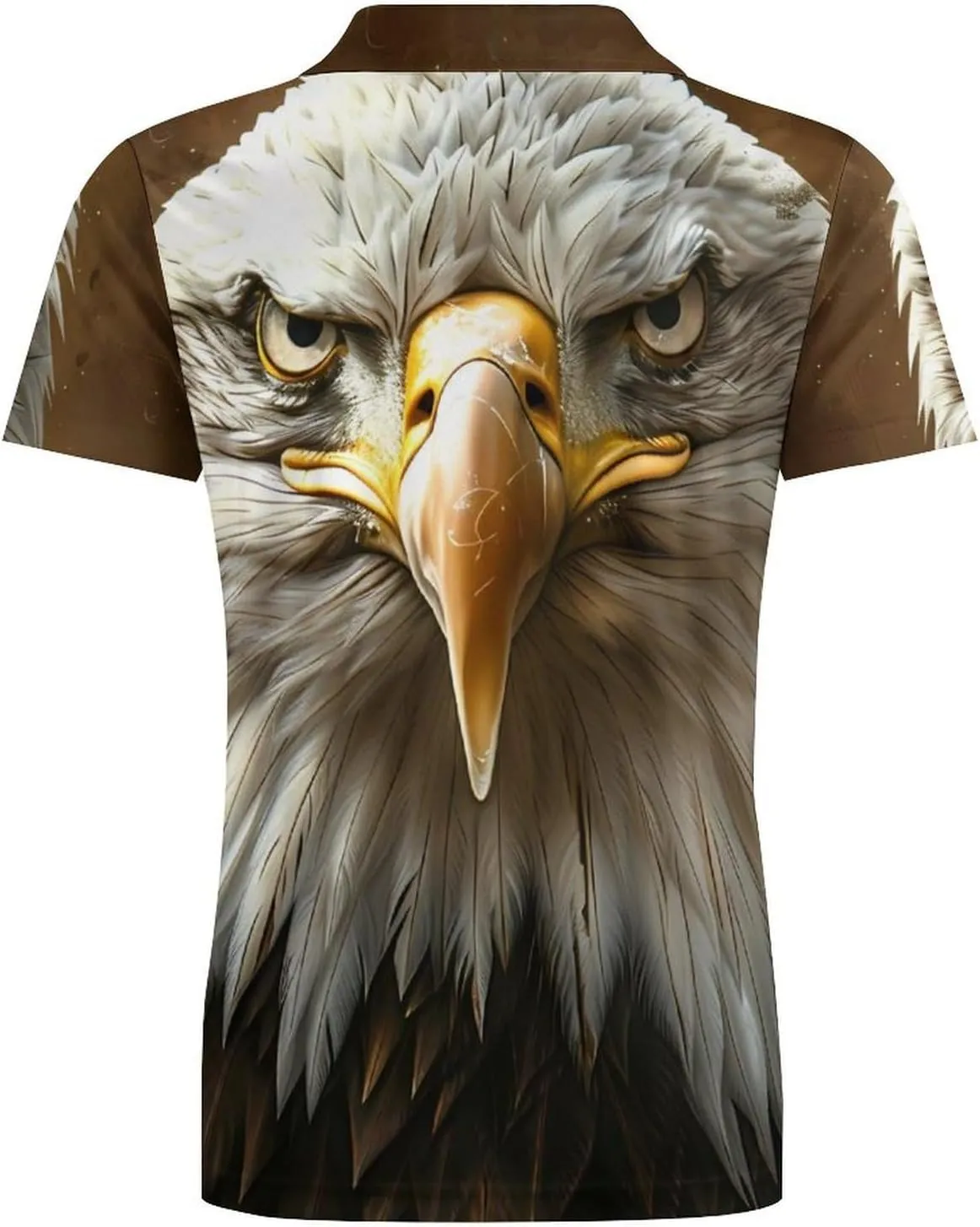 Vintage Eagle Classic Polo Shirts for Men Quick Dry Short Sleeve Fit Golf Tees Casual Tops