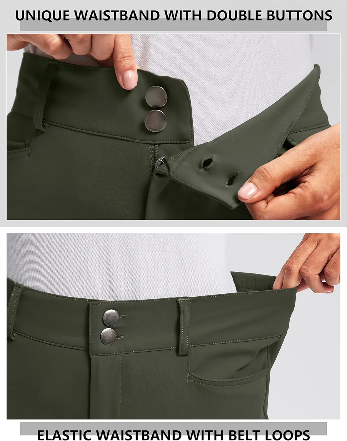 Viodia Women's Golf Pants with Zipper Pockets 7/8 Stretch Ankle Pants for Women Travel Casual Work