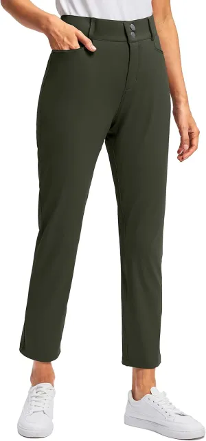 Viodia Women's Golf Pants with Zipper Pockets 7/8 Stretch Ankle Pants for Women Travel Casual Work