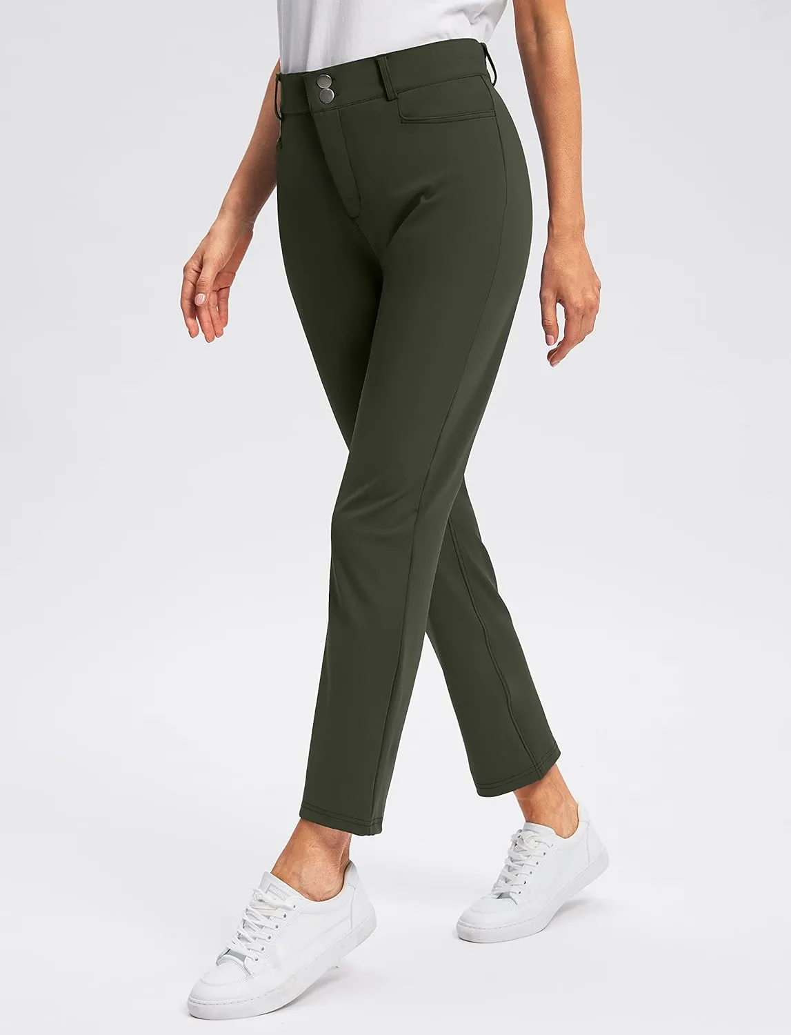 Viodia Women's Golf Pants with Zipper Pockets 7/8 Stretch Ankle Pants for Women Travel Casual Work