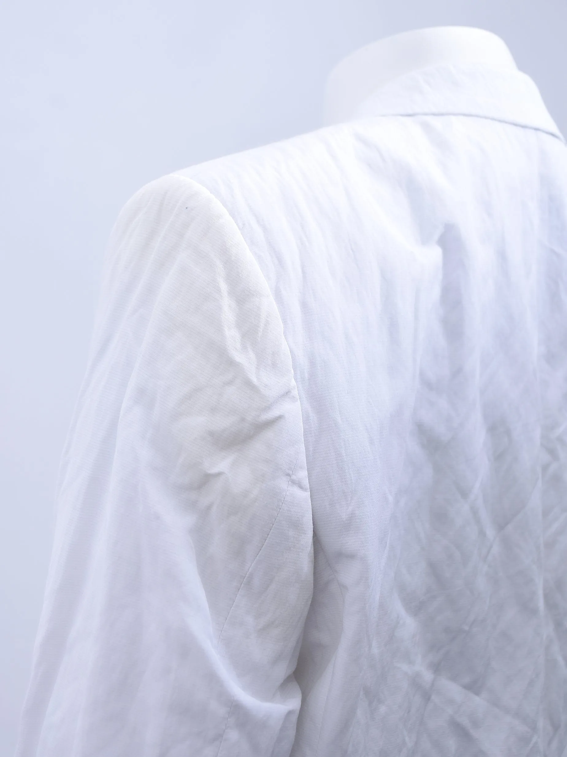 White Light Cotton Mix Crinkle Tailored Classic Blazer