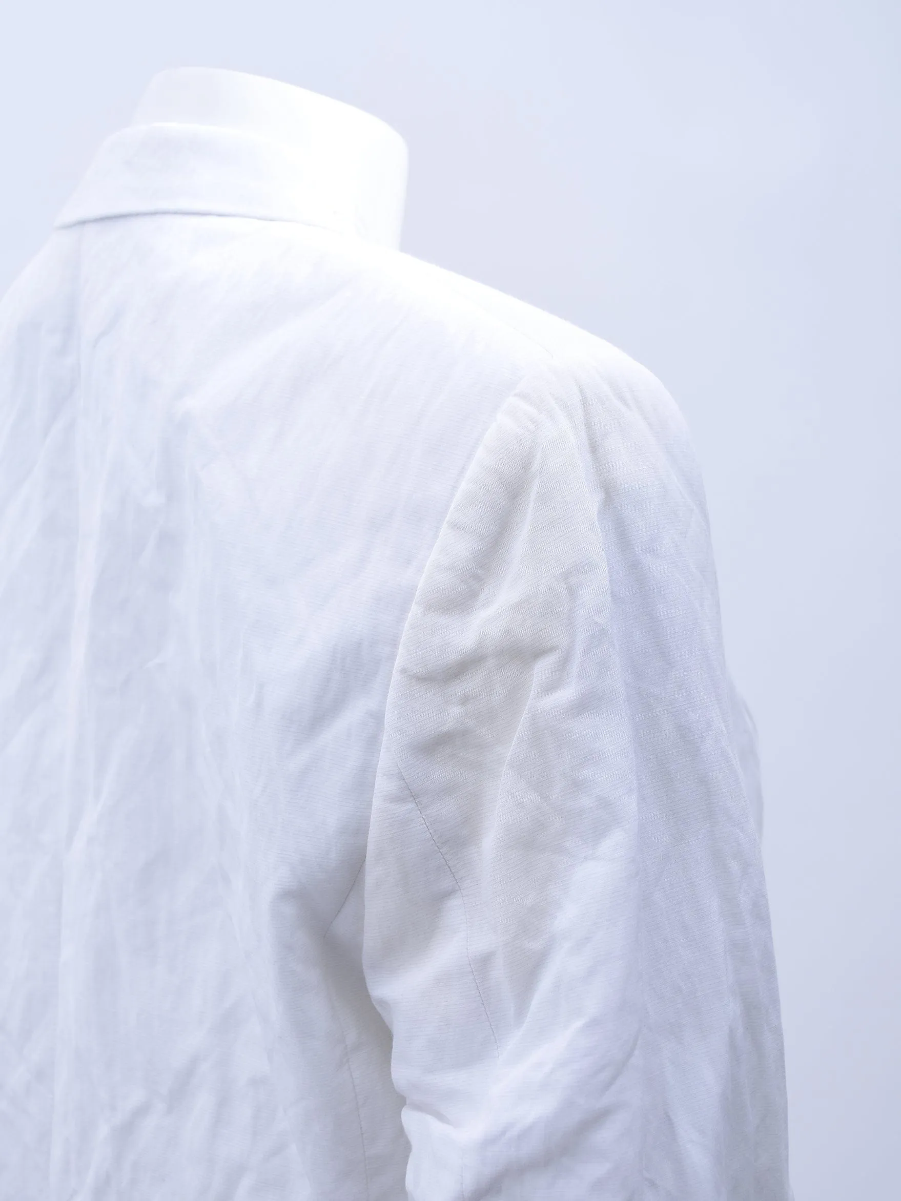 White Light Cotton Mix Crinkle Tailored Classic Blazer