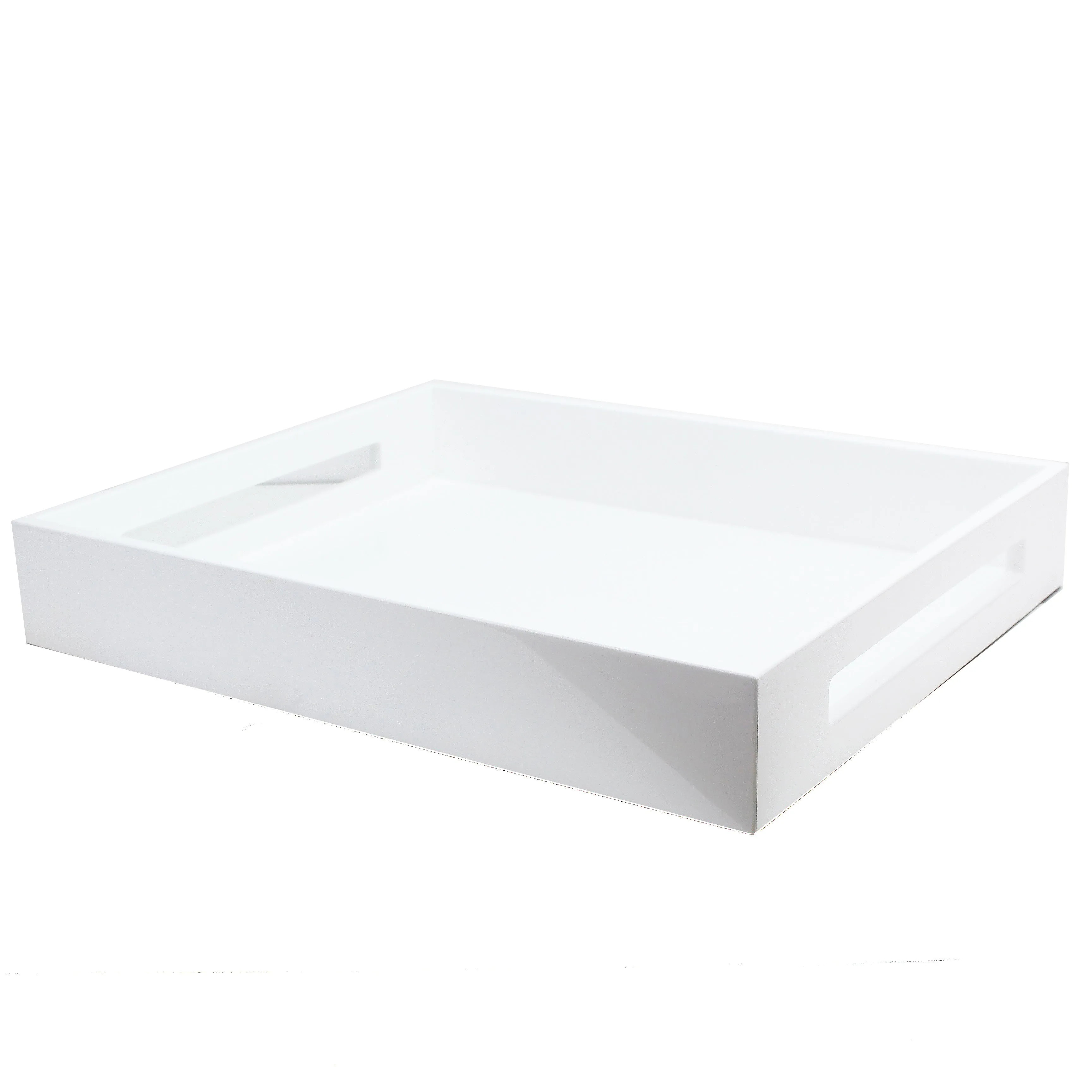 White Medium Lacquered Serving Tray