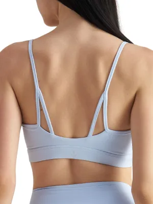 Windmill Blue "Sage" Racerback Thin Strap Cat Ears Sports Bra