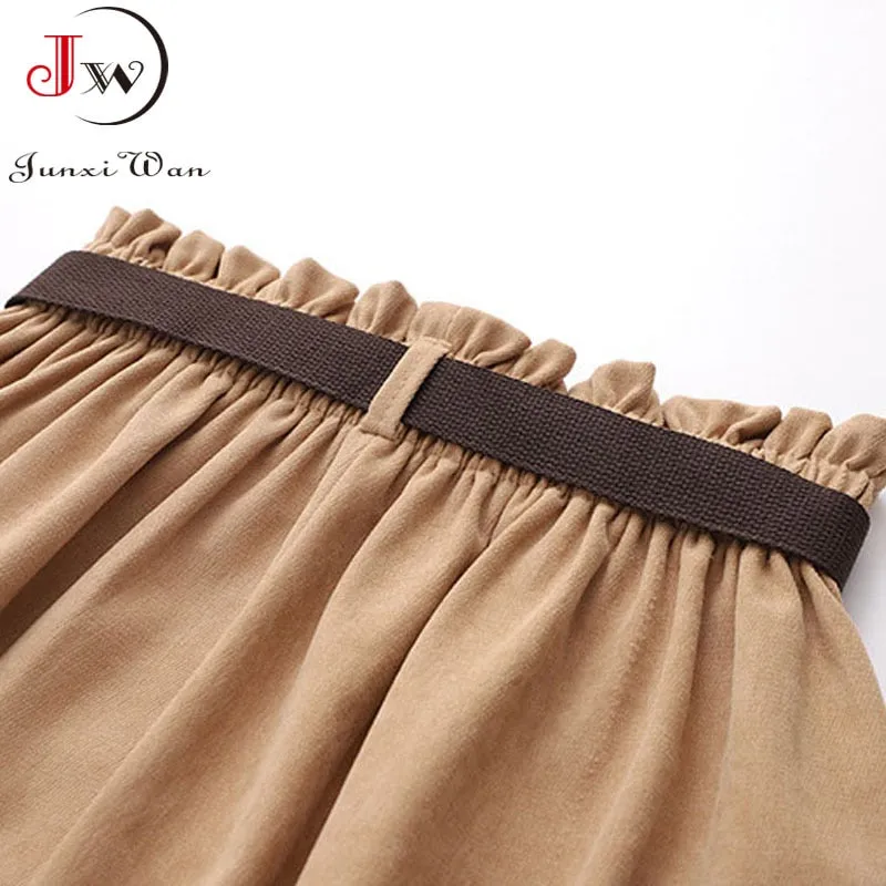 Women Casual Skirts 2021 Spring And Autumn Solid High Waist Irregular