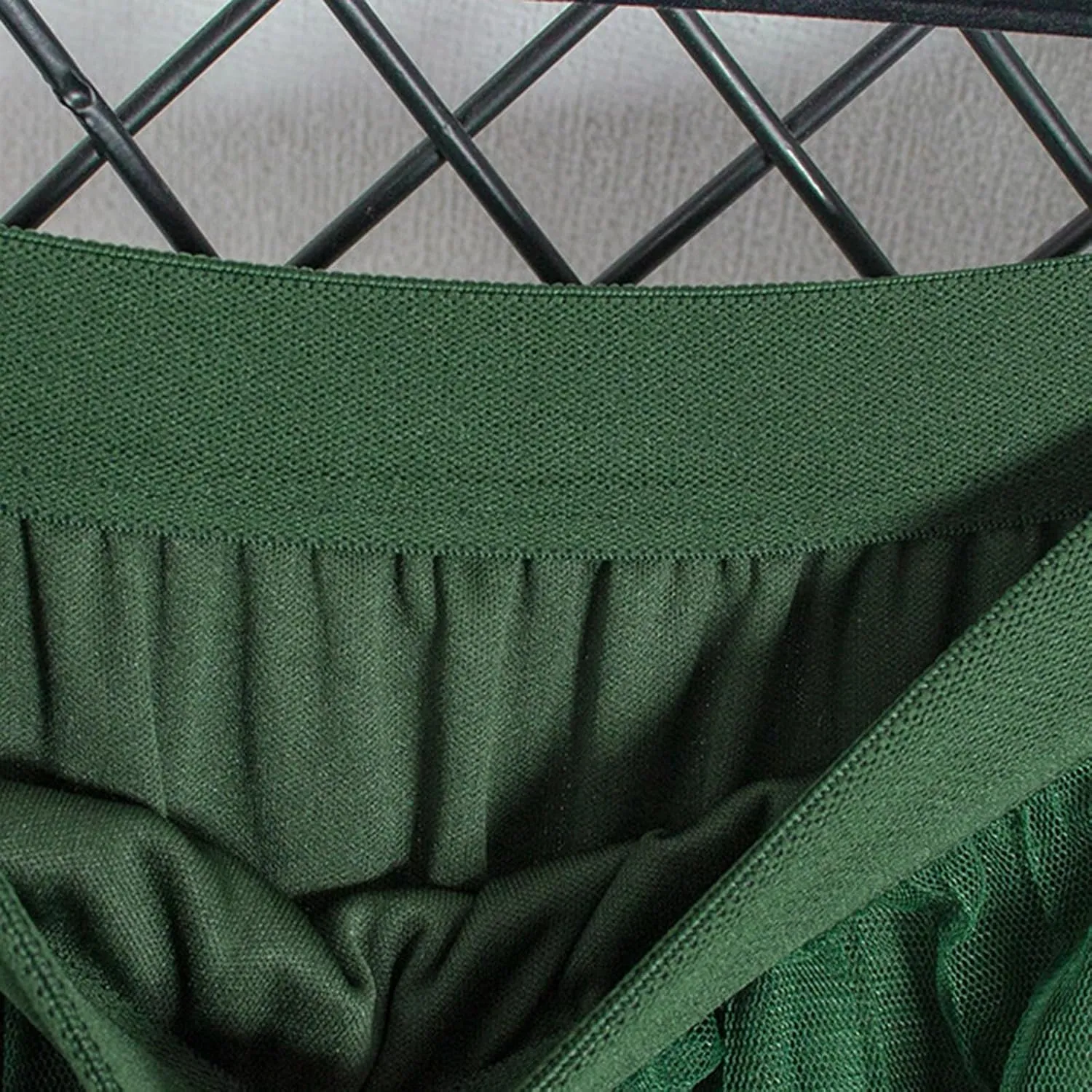 Women Tulle Skirts Solid Color Elastic Waist Mesh Tiered Layered Asymmetrical Skirt Casual Fashion Elegant Skirts