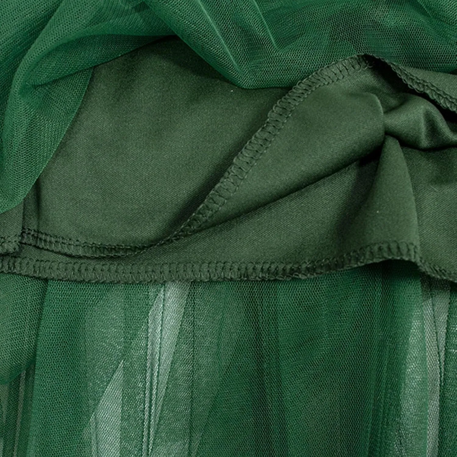 Women Tulle Skirts Solid Color Elastic Waist Mesh Tiered Layered Asymmetrical Skirt Casual Fashion Elegant Skirts