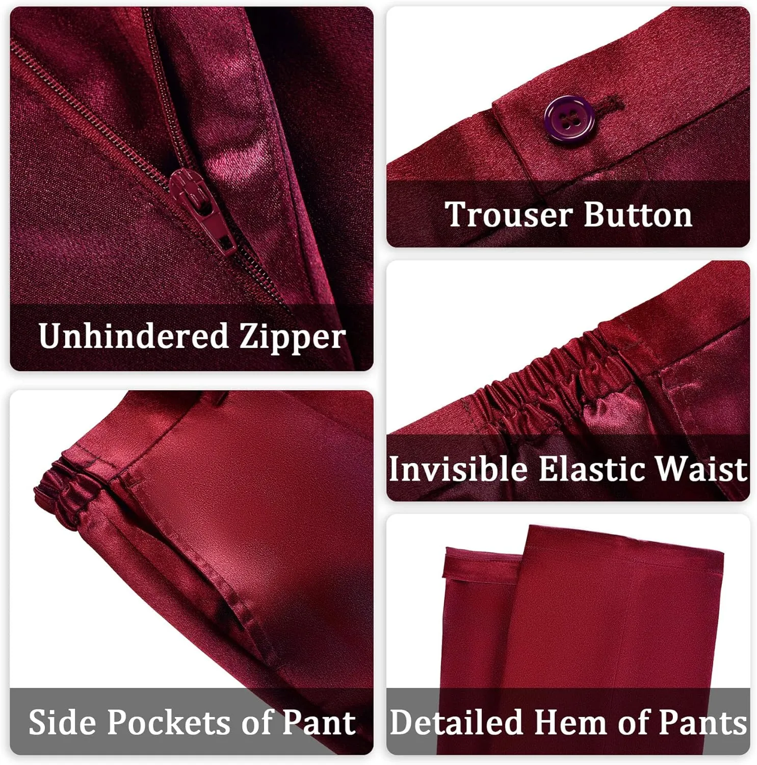 Women's 2 Piece Satin Suit Double Side Bows One Button Peaked Lapel Outfits Party Wedding Blazer Jackets and Pants Set
