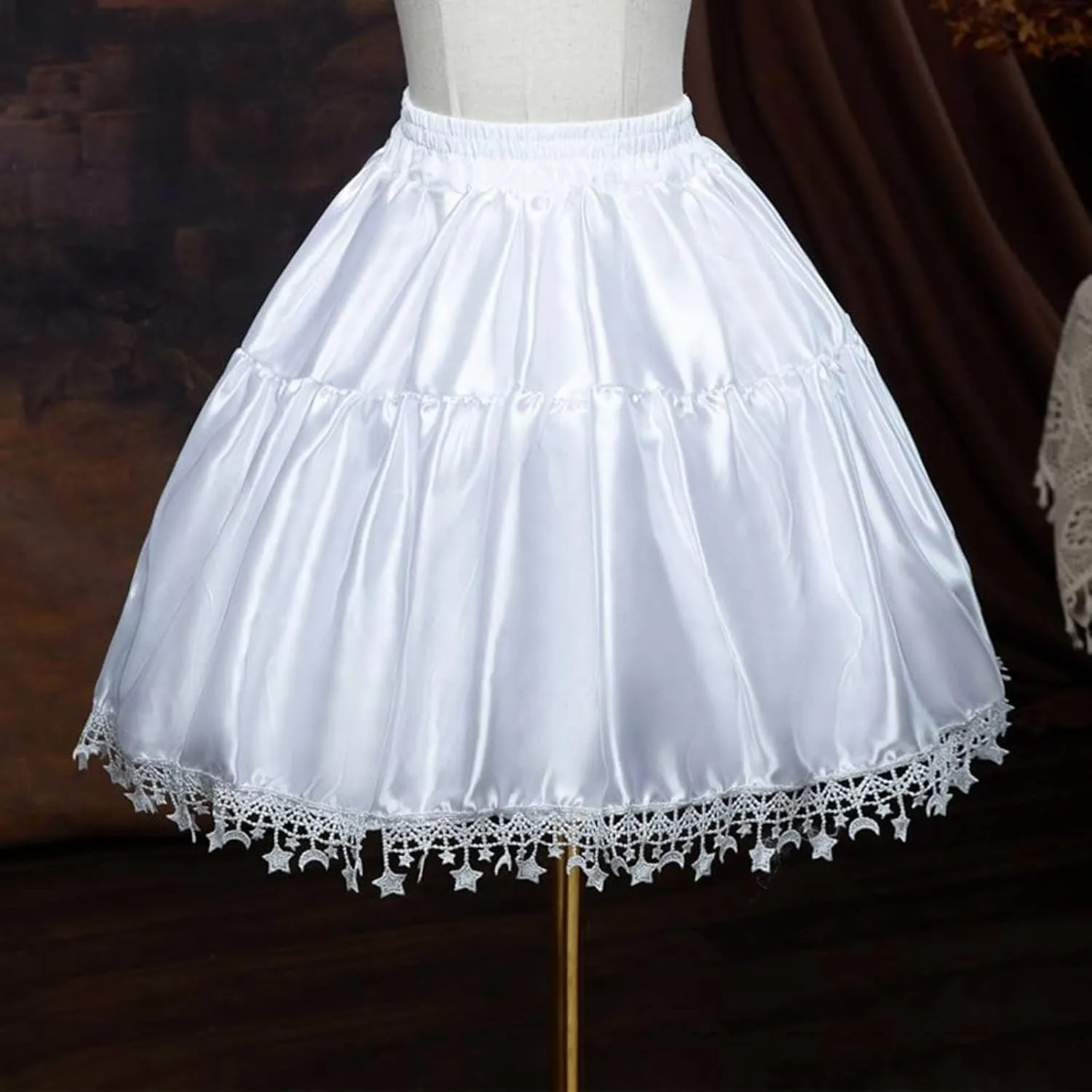 Women's A-Line High Waisted Midi Skirt Women's White Skirts Elegant Layered Short Tulle Skirt A-line Pleated