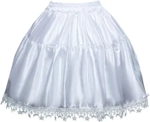 Women's A-Line High Waisted Midi Skirt Women's White Skirts Elegant Layered Short Tulle Skirt A-line Pleated