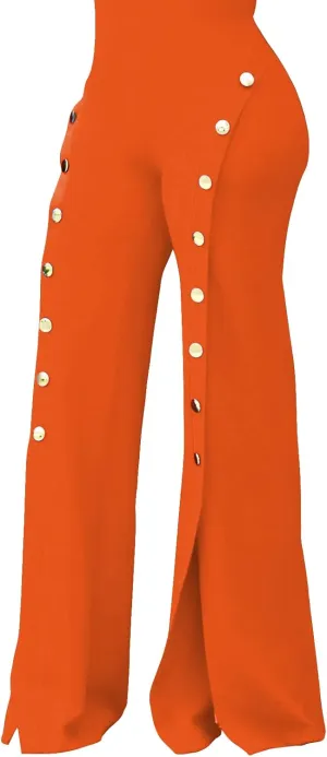 Women's High Waisted Stretchy Bootcut Pull On Dress Pants Casual Work Pants Curves Trousers