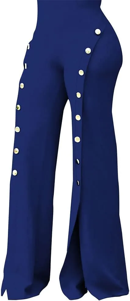 Women's High Waisted Stretchy Bootcut Pull On Dress Pants Casual Work Pants Curves Trousers