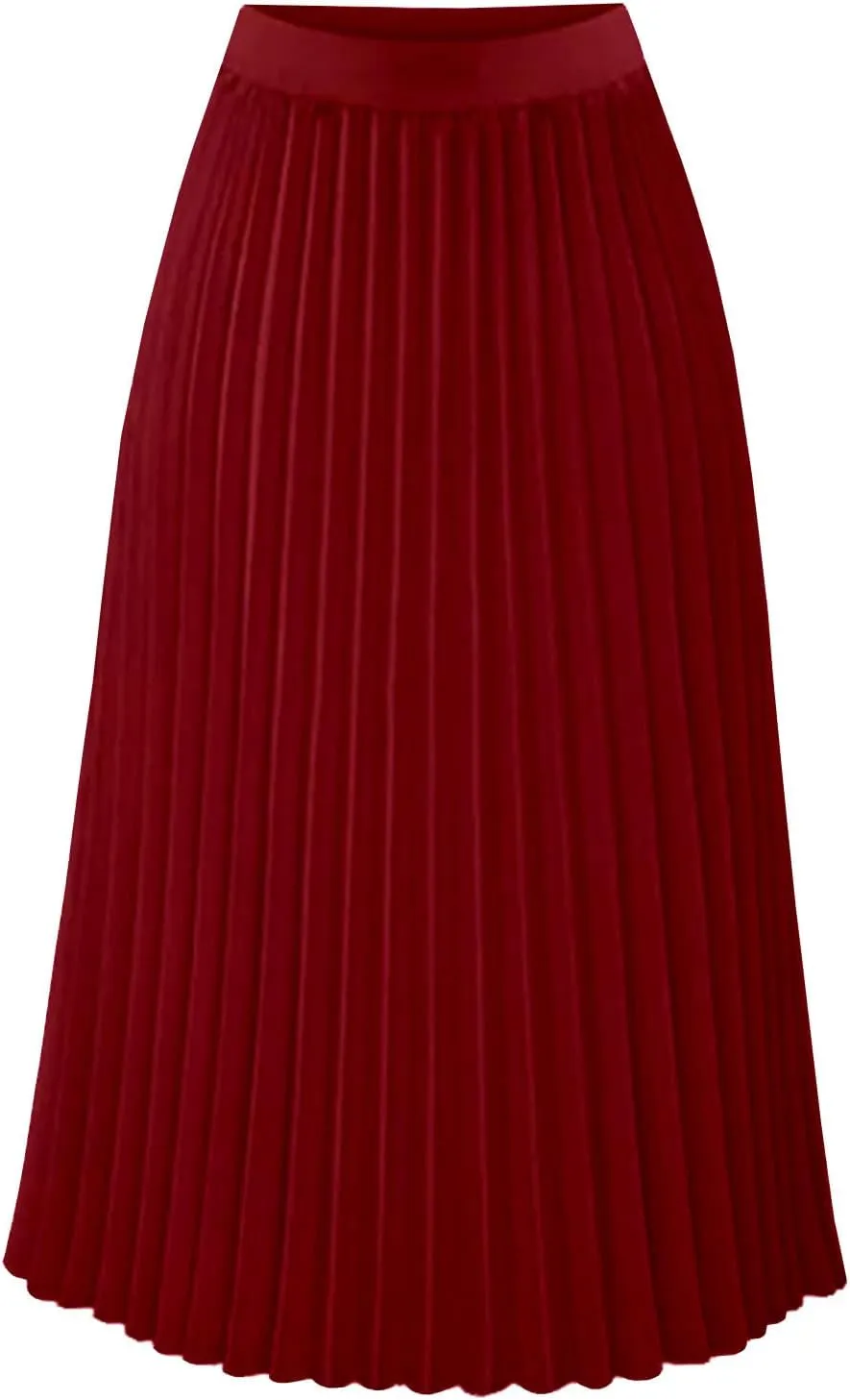 Women's Maxi Skirts Pleated Elegant A-Line Skirts Solid Color Lounge Baggy Long Skirts High Waisted Skirt 2025