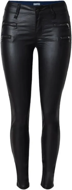Women's Pu Slim Pants Faux Leather Stretch Skinny Jeans Pencil Pants Biker Pants