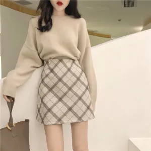 Women's Skirt Autumn And Winter Korean Version Of The Retro 2021 New
