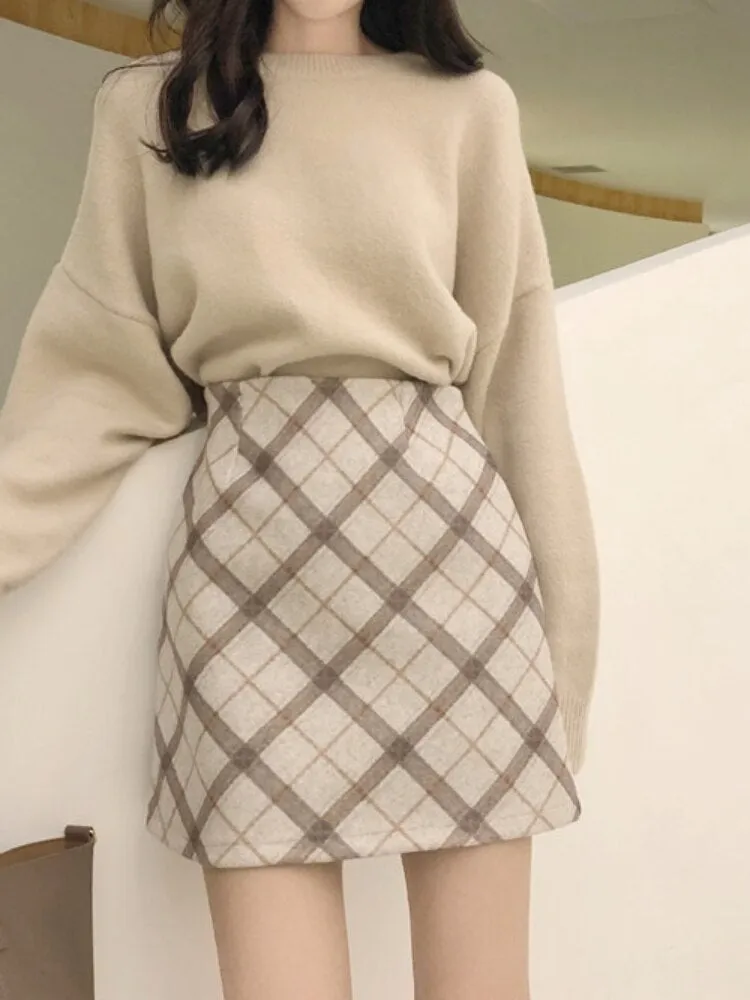 Women's Skirt Autumn And Winter Korean Version Of The Retro 2021 New