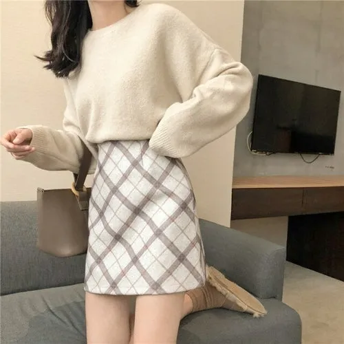 Women's Skirt Autumn And Winter Korean Version Of The Retro 2021 New