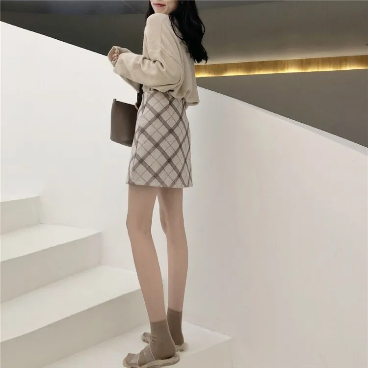 Women's Skirt Autumn And Winter Korean Version Of The Retro 2021 New
