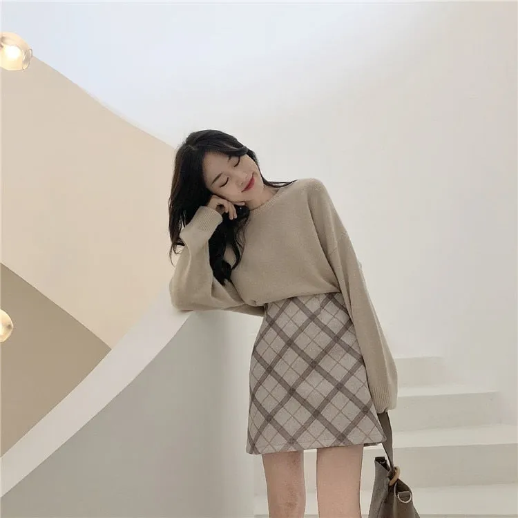Women's Skirt Autumn And Winter Korean Version Of The Retro 2021 New