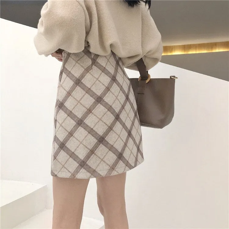 Women's Skirt Autumn And Winter Korean Version Of The Retro 2021 New