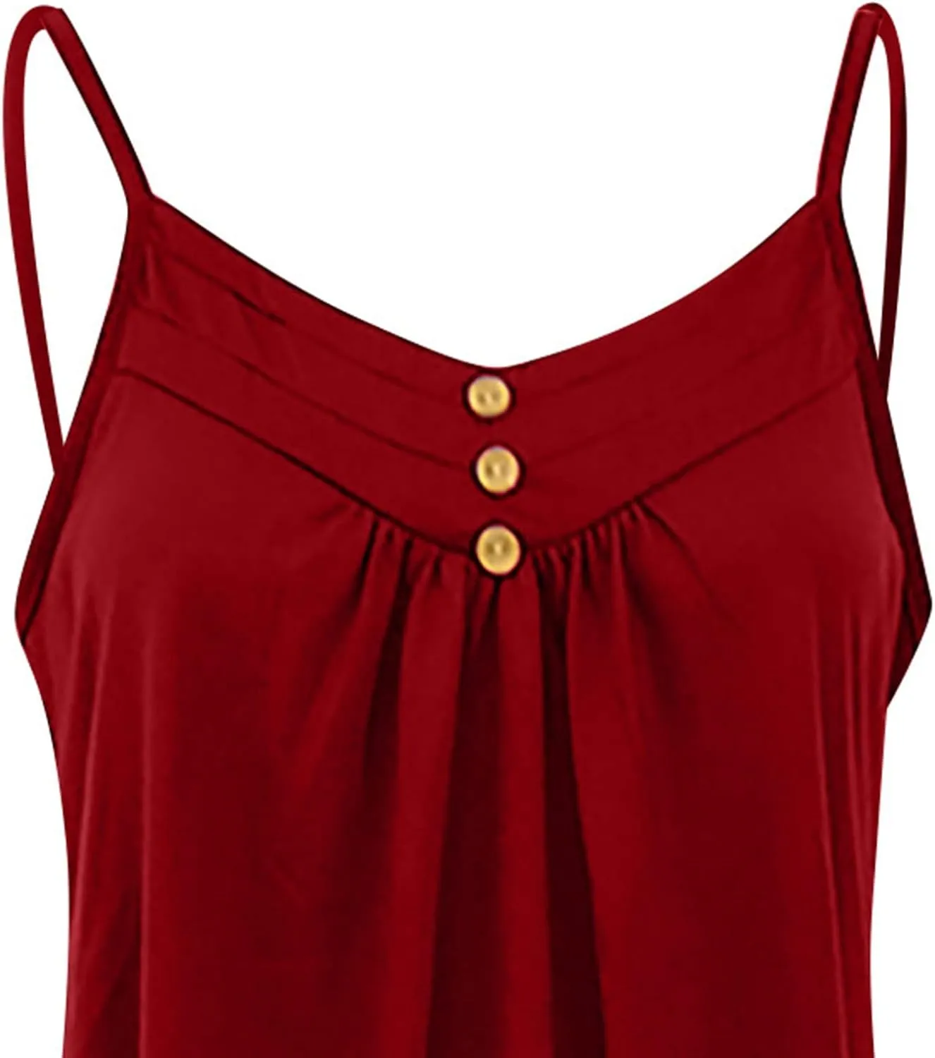 Womens Spaghetti Strap Button Front Mini Dress Casual Sleeveless Flowy A Line Sundress for Summer Vacation 2025