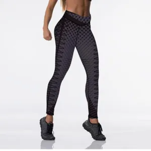 Workout Push Up Leggings - High Waist Digital Print