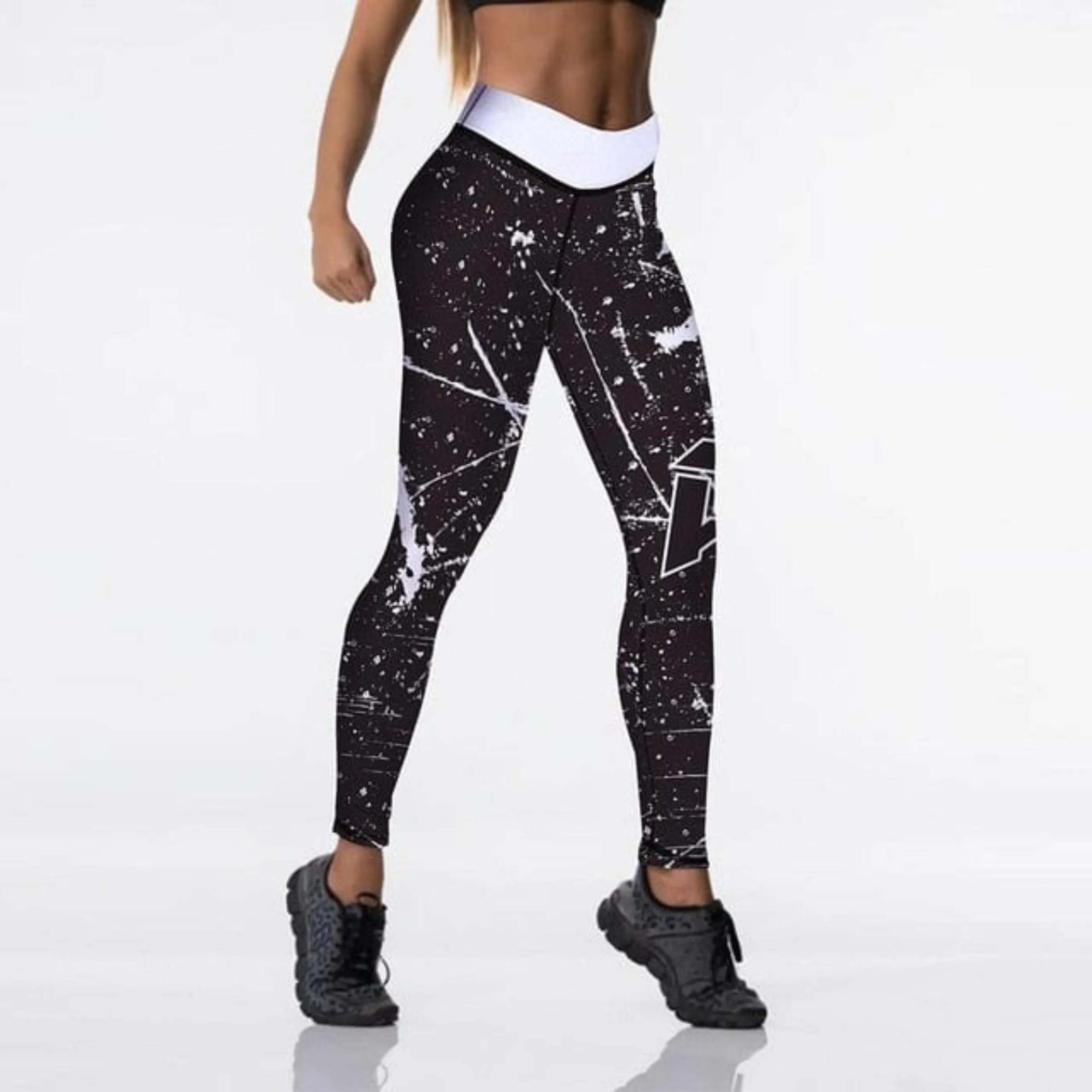 Workout Push Up Leggings - High Waist Digital Print
