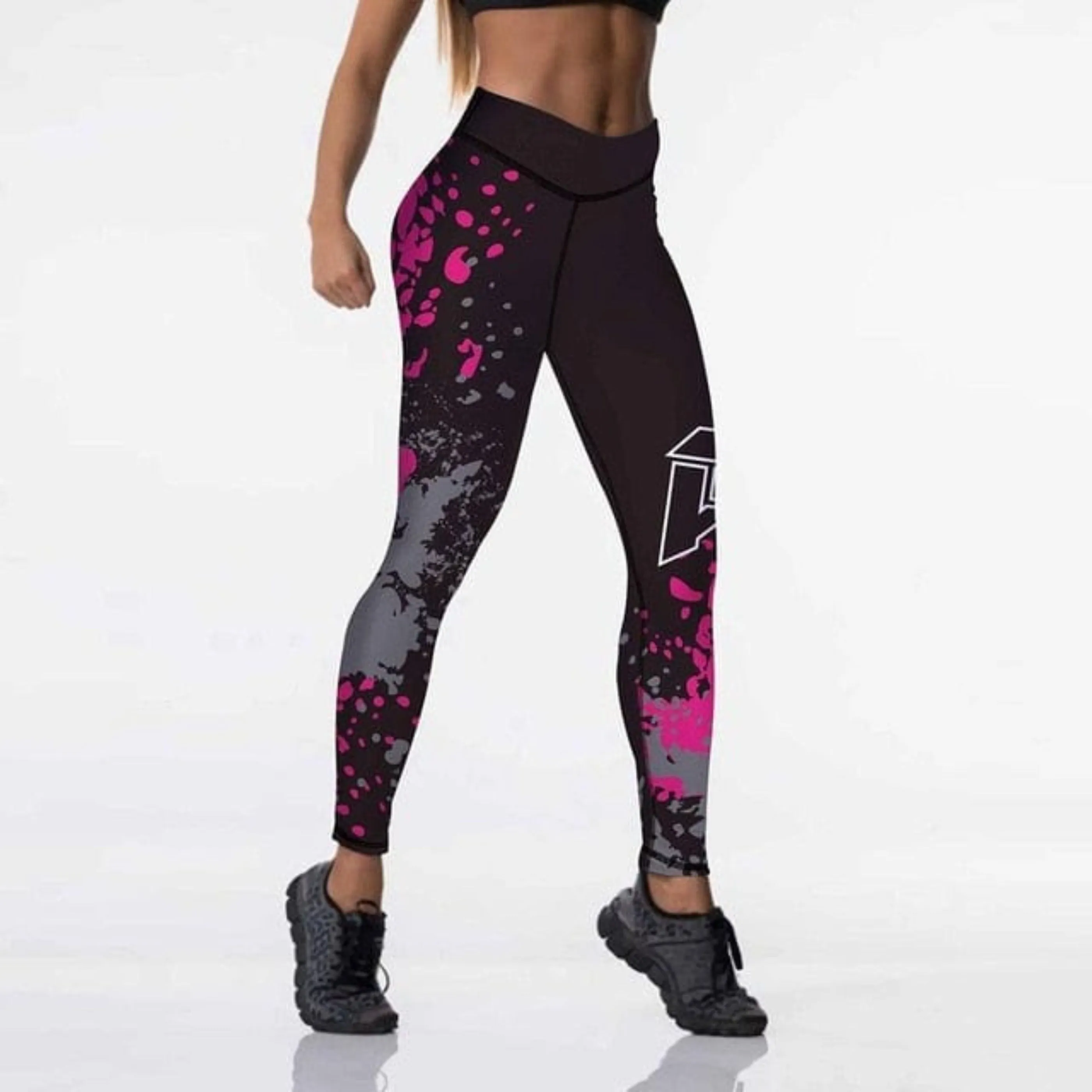 Workout Push Up Leggings - High Waist Digital Print