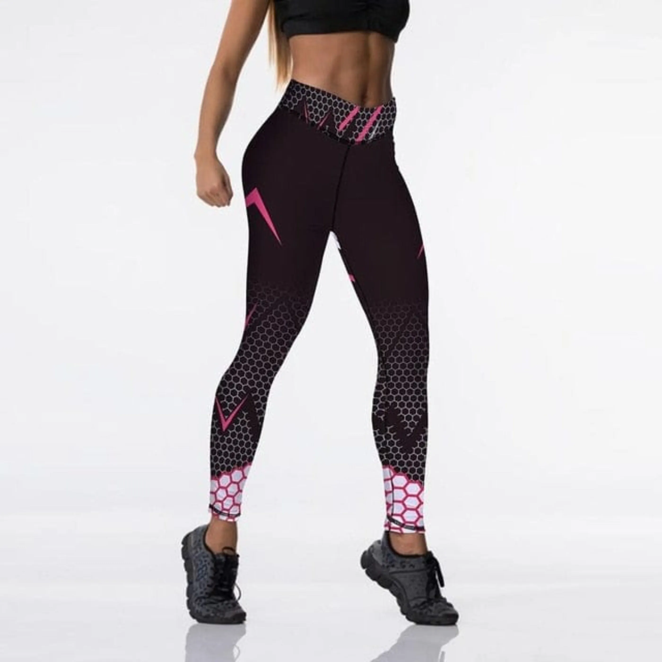 Workout Push Up Leggings - High Waist Digital Print